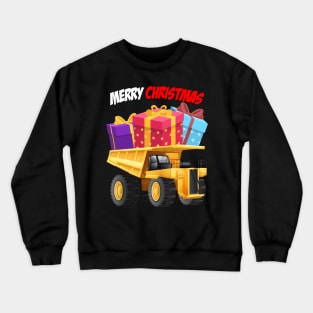 Christmas present monster truck Merry Christmas Crewneck Sweatshirt